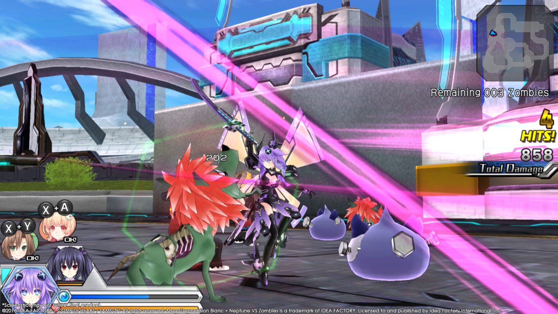 Megatagmension Blanc + Neptune VS Zombies header image